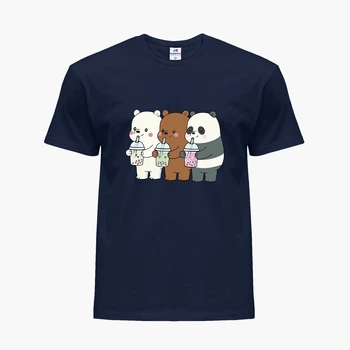 Дитяча футболка для дівчаток Вся правда про ведмедів (We Bare Bears) (25186-2896-81) 134-140 см Бавовна Темно-синій