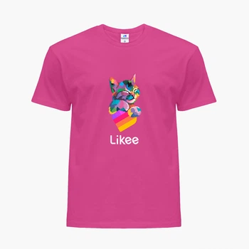 Дитяча футболка для дівчаток Лайк (Likee) (25186-1040-71) 158-164 см Бавовна Темнорожевий