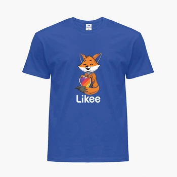 Дитяча футболка для дівчаток Лайк Лиса (Likee Fox) (25186-1033-63) 134-140 см Бавовна Синій