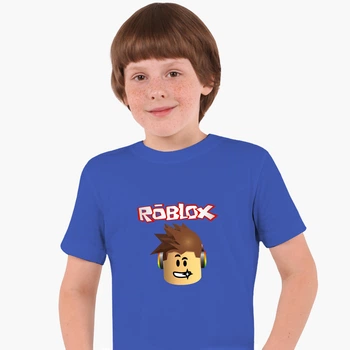 Детская футболка для мальчиков Роблокс (Roblox) (25186-1713-62) 122-128 см Хлопок Синий