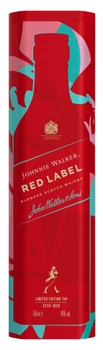 Виски Johnnie Walker Red label выдержка 4 года 0.7 л 40% в металлической упаковке (5000267181400)