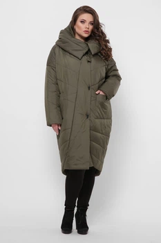 Жіноча зимова куртка Welltre "Blanket" 50-52 оливковий