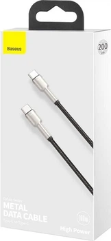 Кабель Baseus Cafule Metal Type-C to Type-C 100W 2 м Black (CATJK-D01)