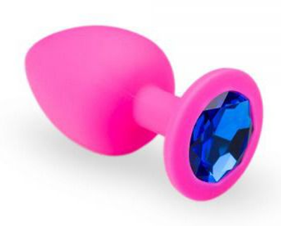 Силиконовая анальная пробка Slash Silicone, M цвет розовый/синий (20638736000000000)