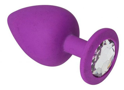 Силиконовая анальная пробка Slash Silicone, M цвет фиолетовый/прозрачный (20638787000000000)
