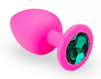 Силиконовая анальная пробка Slash Silicone, L цвет розовый/темно-зеленый (20639813000000000)
