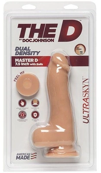 Двошаровий фалоімітатор Doc Johnson The Master D D 7.5 with Balls колір тілесний-ваніль (21896851000000000)