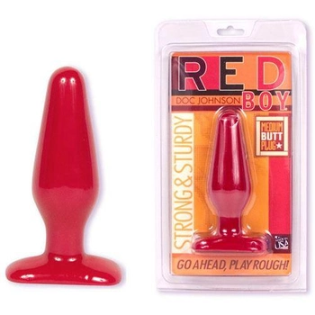 Червона середня анальна пробка Butt Plug Red - Slim Medium (00490000000000000)