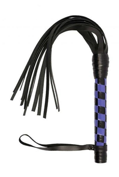Плеть VIP Leather Flogger 14 хвостов цвет черно-фиолетовый (16675229000000000)