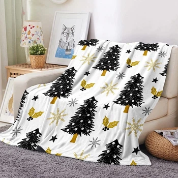 Рождественский плед двуслойный Homytex 150 * 200 флис Sherpa 12