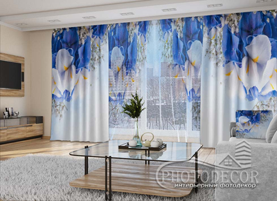 3D - Фото Штори і тюль PHOTODECOR "Іриси"