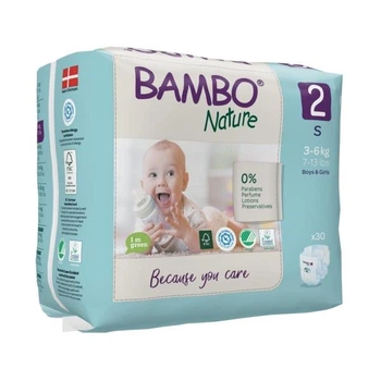 Эко Подгузники Bambo Nature Mini 2 (3-6 кг), 30 шт. Bambo Nature (19252)
