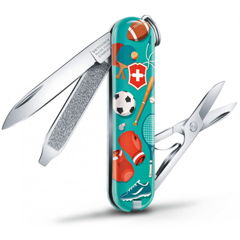 Складаний ніж Victorinox CLASSIC LE "Sports World" 58мм/1сл/7функ/цветн/чохол/ножн