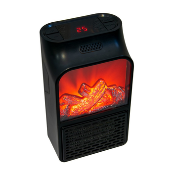 Конвекторный обогреватель электрический Flame Heater 1000W с пультом (1007483-Black-1)