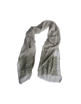 Шарф серый с пайетками Silk Route a-1050 202х73 см