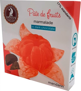 Мармелад SHOUD'E Pate de Fruits Мандарин в шоколаде 100 г (4820230690330)