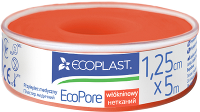 Пластир медичний Nordeplast нетканий 1.25 см x 5 м "ЕкоПор" (пластик) (4751028531132)