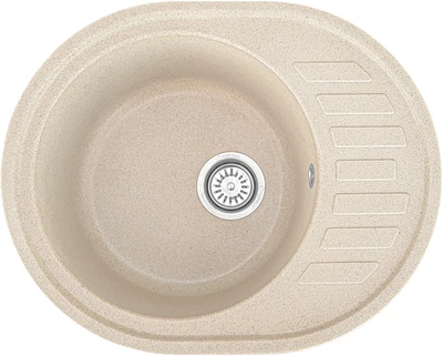 Гранитная кухонная мойка Kva-kva K23N 620x500x210мм Песочная