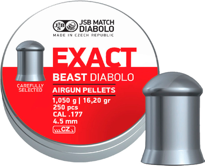 Кулі пневм JSB Diabolo Exact Beast, 4,52 мм, 1,05 гр. (200шт / уп)