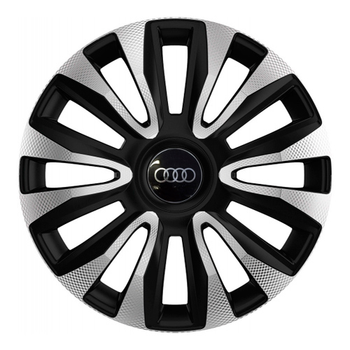 Автомобильные колпаки 4 Racing Avalon Carbon Silver-Black R15 4 шт (с логотипом Audi)