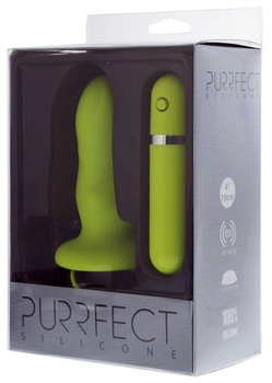 Анальная вибропробка Purrfect Silicone 10 Function Plug Green (15996000000000000)