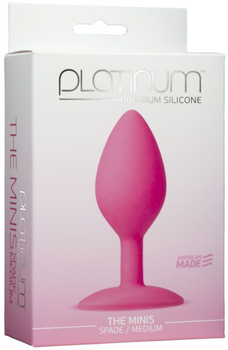 Анальная пробка Platinum Premium Silicone The Minis Spade Medium цвет розовый (15907016000000000)