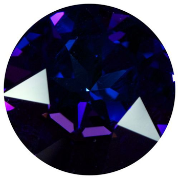 Анальная пробка синяя ручной работы с кристаллом Swarovski, 15 см (11723000000000000)