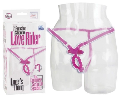 Клиторальный вибратор 7-Function Silicone Love Rider Lovers Thongs цвет розовый (13091016000000000)