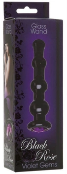 Анальный стимулятор Black Rose Violet Gems Glass Wand 7.8 Inch (15913000000000000)