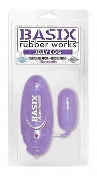 Виброяйцо Pipedream Basix Rubber Works Jelly Egg цвет фиолетовый (08574017000000000)