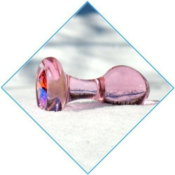 Анальна пробка рожевого кольору з кристалом Swarovski, 7.1 см (11985 трлн)