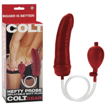 Анальная пробка с грушей Colt Hefty Probe Inflatable Butt Plugs цвет красный (13034015000000000)