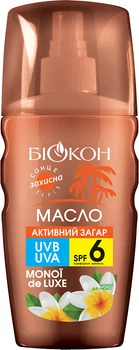 Олія Активна засмага Біокон Моной де люкс SPF-6 160 мл (4820160039742)