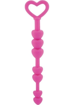 Анальные бусы в форме сердечек Lia Love Beads Silicone цвет розовый (11844016000000000)