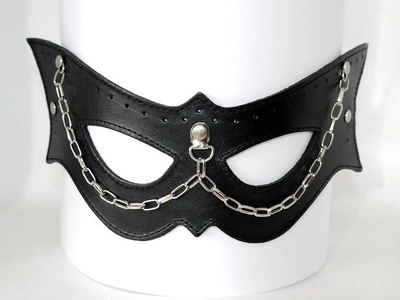 Шкіряна маска з ланцюгом Кішка-ланцюжка колір чорний (08130005000000000)