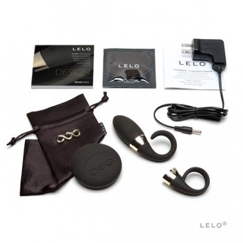 Эрекционное виброкольцо + стимулятор клитора Oden 2 Design Edition (Lelo) цвет черный (10697005000000000)