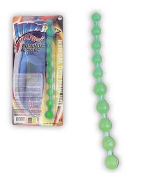 Анальная цепочка NMC Jumbo Jelly Thai Beads цвет зеленый (14600010000000000)