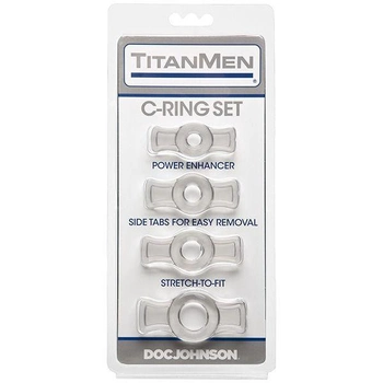 Набор эрекционных колец TitanMen Cock Ring Set цвет прозрачный (13228041000000000)