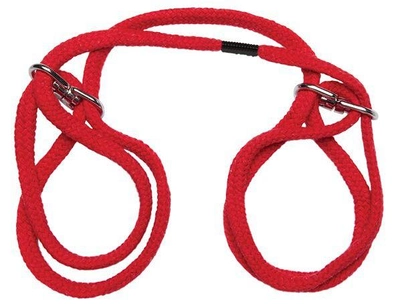 Бондаж для рук Doc Johnson Japanese Style Bondage Wrist or Ankle Cuffs колір червоний (21902015000000000)