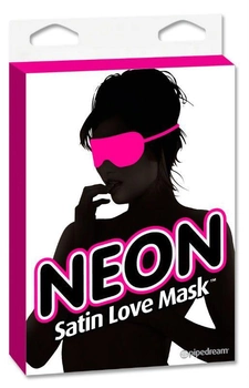 Маска на очі Neon Satin Love Mask колір рожевий (16061016000000000)