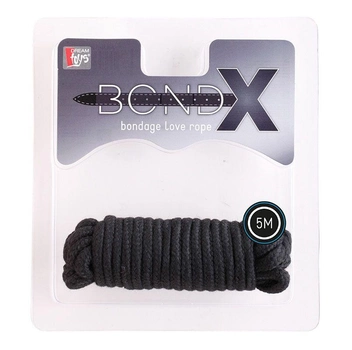 Бондажная мотузка Bondx Love Rope колір чорний (15937005000000000)