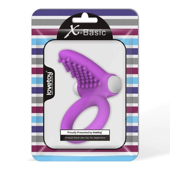 Кольцо эрекционное X-Basic Tongue Silicone Cockring цвет фиолетовый (12558017000000000)
