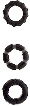 Набор эрекционных колец Menzstuff Stretchy Cock Rings цвет черный (16249005000000000)