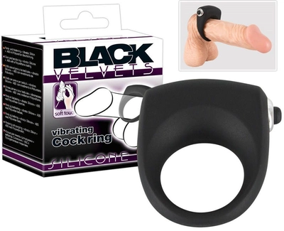 Эрекционное кольцо с вибрацией Black Velvets Vibrating Cockring (19964000000000000)