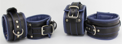 Черно-синий комплект наручников и понож Scappa размер XS (21676000004000000)