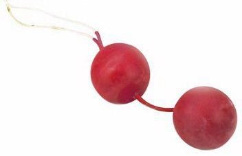 Вагінальні кульки Бен-Ва з латексним покриттям Jiggle Balls колір червоний (00894015000000000)