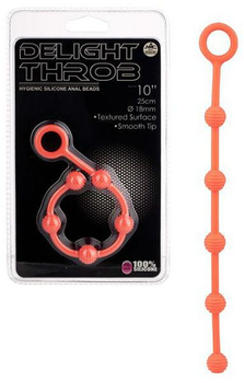 Анальний ланцюжок Delight Throb Anal Beads 10 inch колір помаранчевий (+14588013000000000)