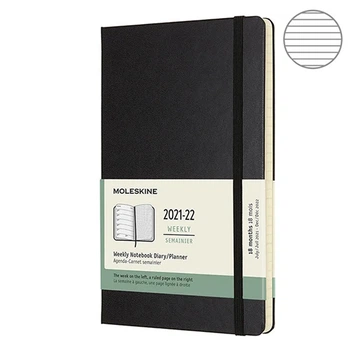 Тижневик Moleskine 2021-2022 середній чорний 8056420856224