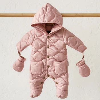 Стеганный комбинезон MagBaby"Stitch", пудровый 74см (6-9мес)