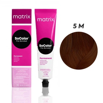 Крем-краска для волос Matrix Socolor Pre-Bonded 5M Светлый шатен мокко 90 мл